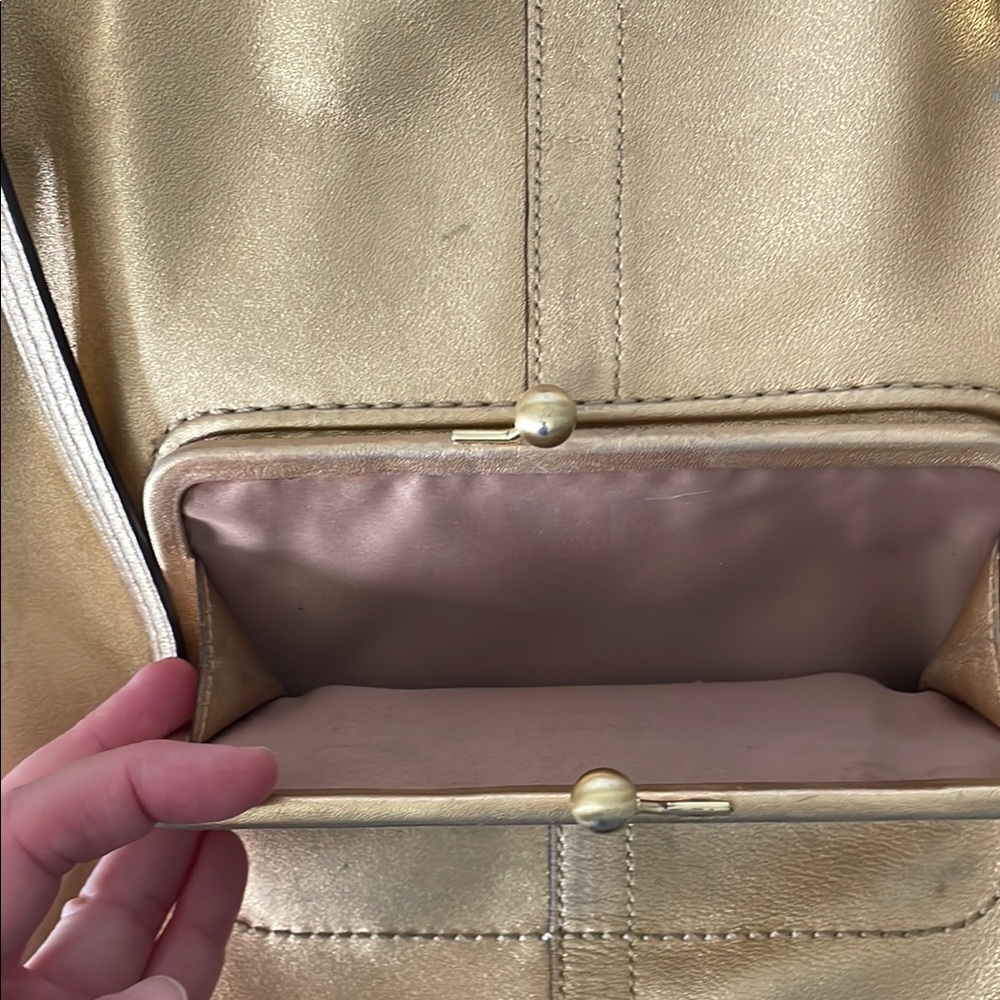 Coach Gold Leather Tote Bag - Picture 2 of 6